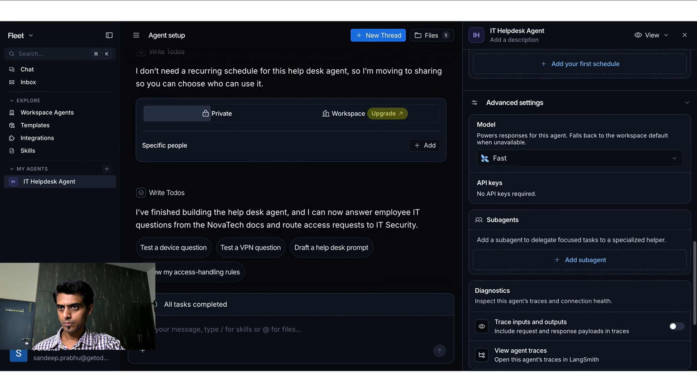 LangGraph test screenshot