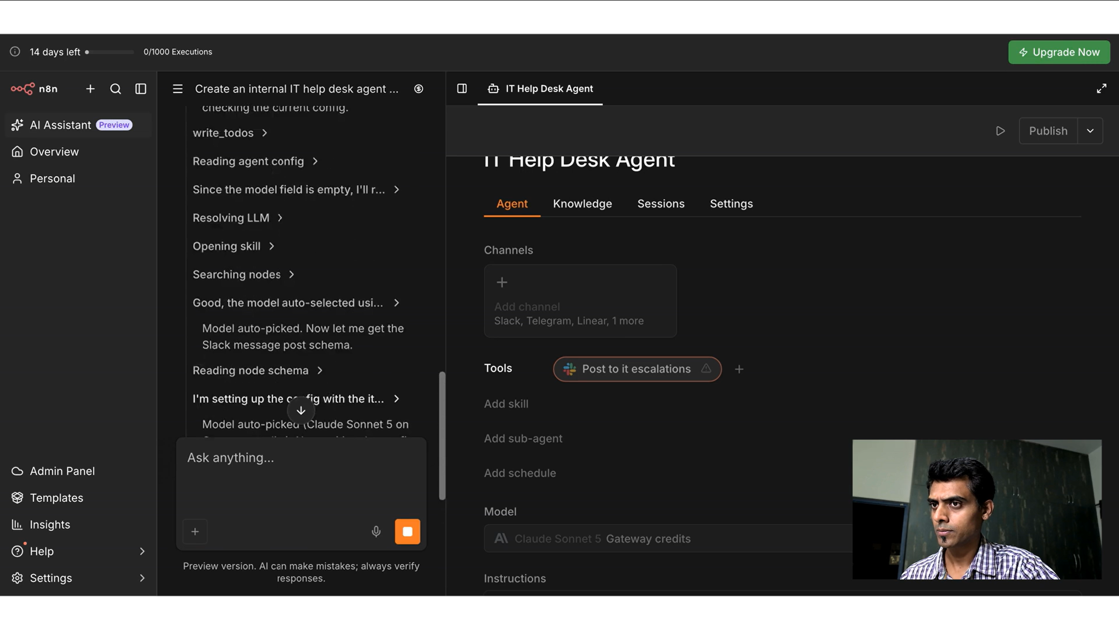 n8n test screenshot